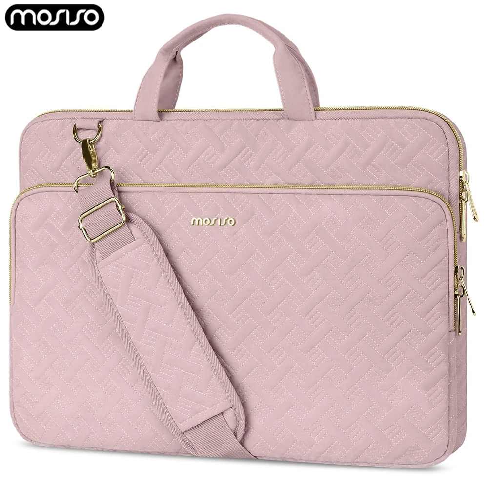 Mosiso Laptop Sleeve Bag 15.6 inch Laptop Bag Protective Notebook Shoulder Briefcase Handbag for MacBook Air Pro HP Acer Dell