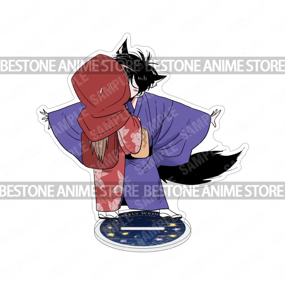 Firefly Wedding 15cm Japanese Kimono Couple Characters Acrylic Stand Keychain Anime Desktop Decor Fans Collectible Gift