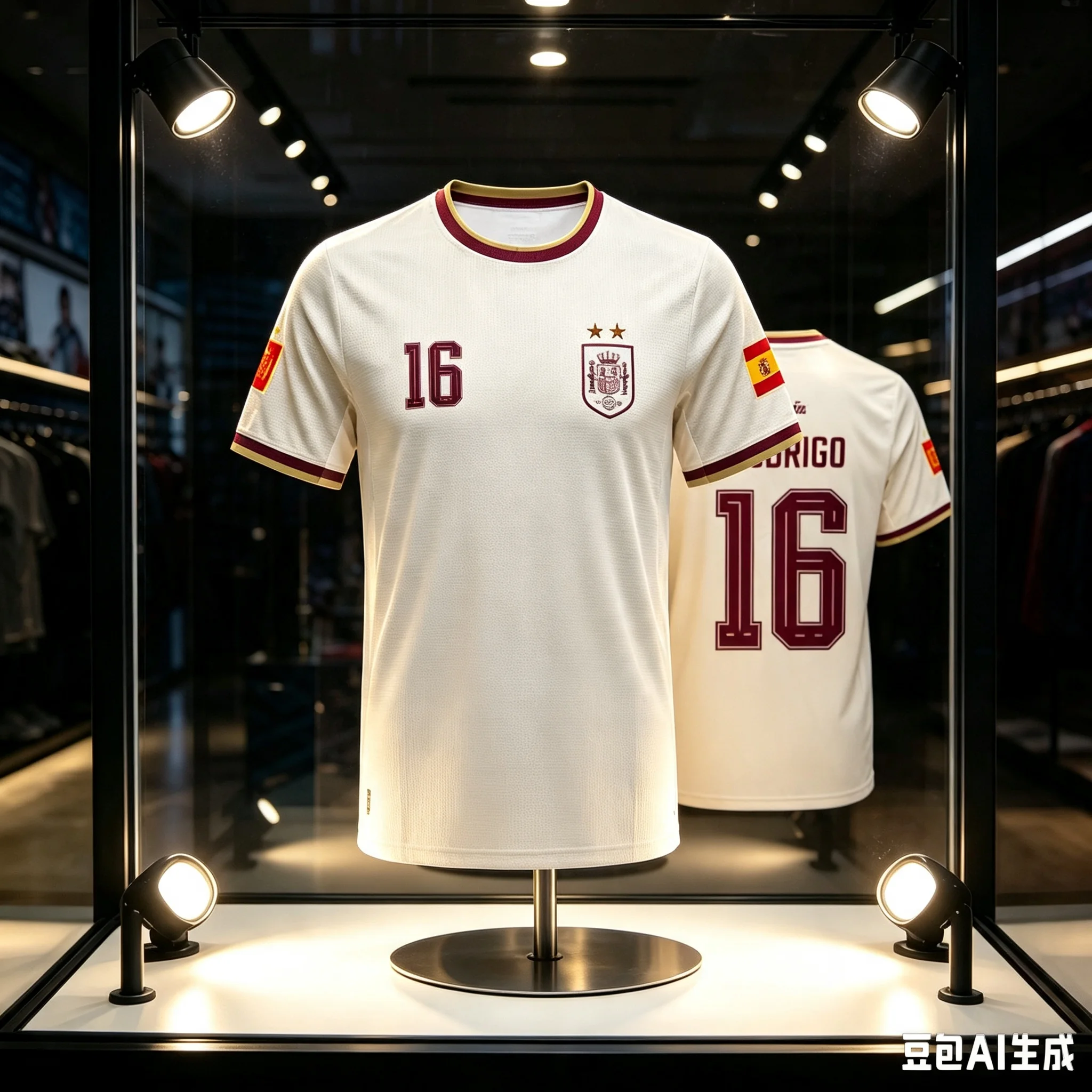2026 Spanisches Team Spieler Yamal Champions 3D Fußball T-Shirt für Männer und Frauen, Atmungsaktives Schnelltrocknendes Kurzarm-T-Shirt – Detail 4