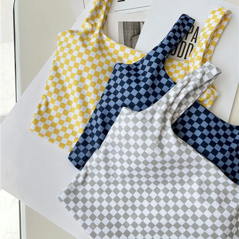 Women Lattice Vest Tape Yoga Crop Top High Impact Sports Bra Workout  Fitness Bra Padded Push Up Running Clothing