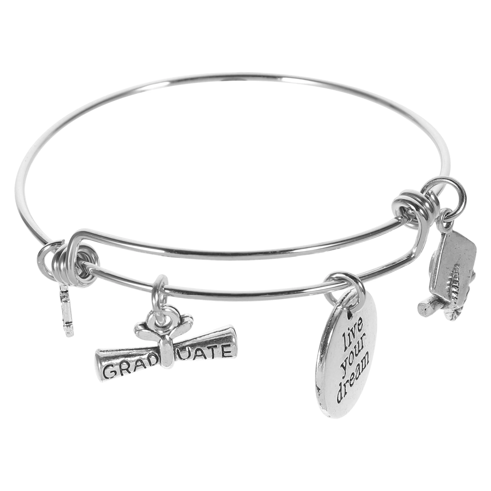 

Adjustable Bracelet Gift Graduation Decorative Zinc Alloy for Inspirational Bracelets Cap Decoration