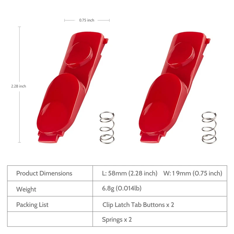 6PCS Wand Tube/Cleaner Head Clip Latch Tab Button For Dyson V7 V8 V10 V11 V15 Vacuum Replacement Tool Button With Spring Durable