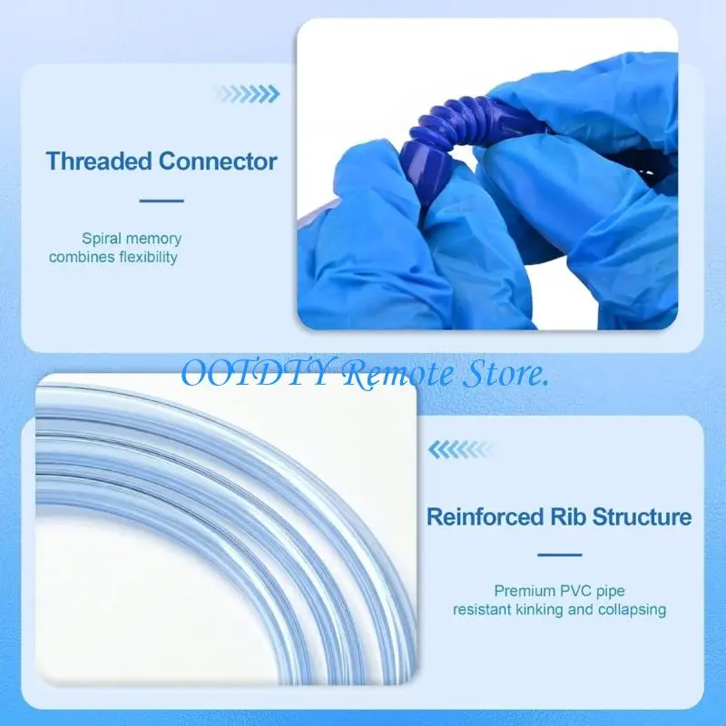 10Pcs Extended Suction Hose Replacements With 8Mm Interfaces 80Inch Length Plastic Suction Tubing For Veterinary Devices