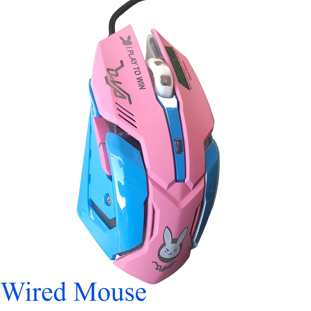 CARPBABA CBbVMO161 Jogo Mouse Rosa Rabit Com Fio Cabo USB Gaming Computer Mouse Ajustável DPI Ergonômico Para Laptop PC