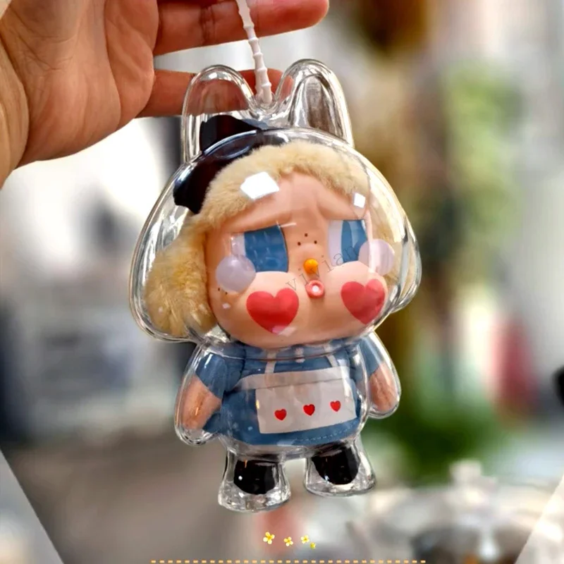 투명 보호 커버, POPMART CRYBABY 시리즈 먼지 케이스, 우는 아기 비닐 봉제 얼굴 보호 케이스, 보호 커버