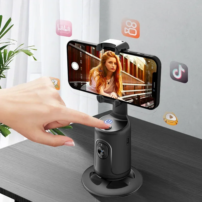 짐벌 스태빌라이저 자동 추적 스마트 촬영 로봇 카메라맨, 360 페이스 폰 홀더, AI 촬영 셀카봉, 브이로그 라이브 비디오용