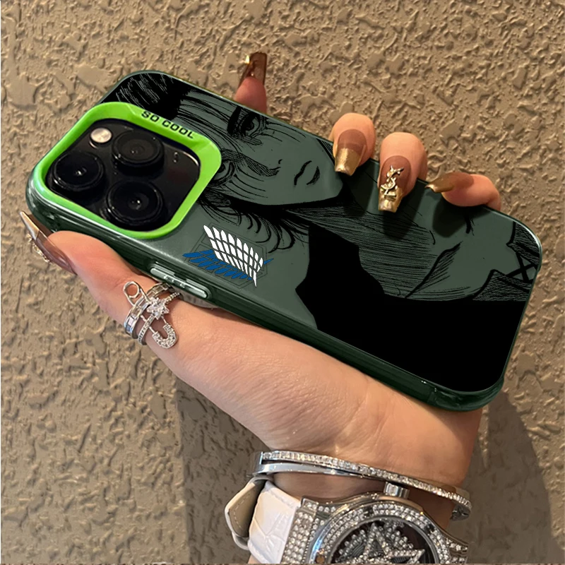 إرين ييغر هجوم على تيتان آيفون 16E SE4 16 15 14 13 12 11 برو ماكس XS X XR 8 7 Plus SE 2020 غطاء غير لامع مقاوم للصدمات