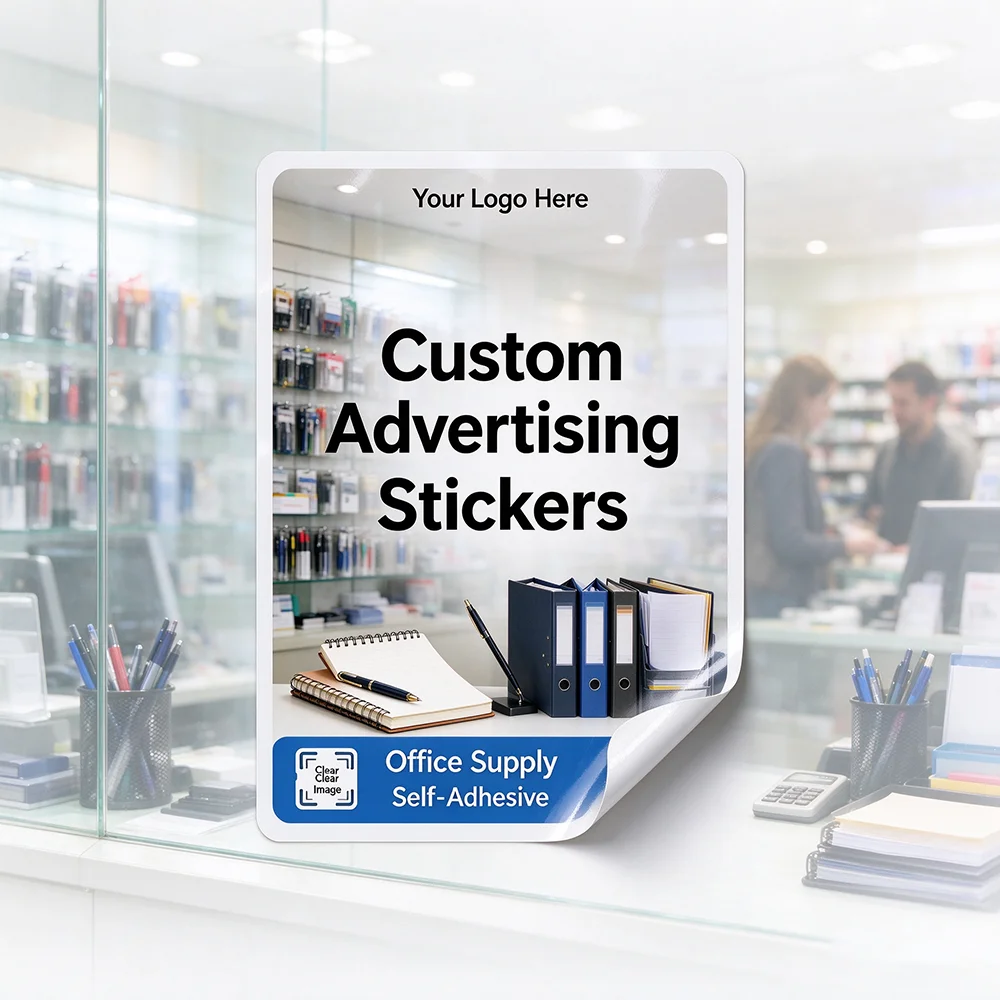 Custom Waterproof Self Adhesive Advertising PVC Stickers, Personalized Print for Market Stall Shop Window Business Sale Sign