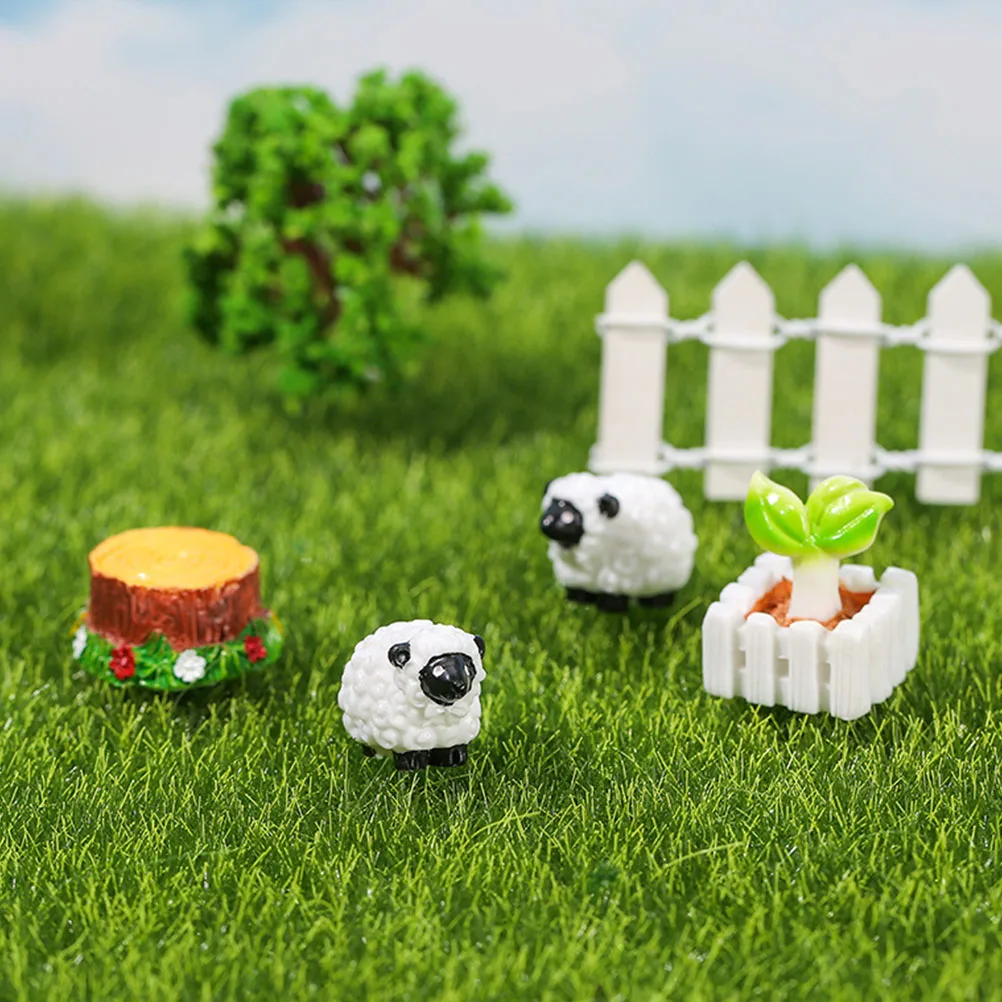

14pcs Moss Decoration Ornaments Resin Miniature Garden Figurines DIY Landscaping Props Desktop Decor Mini Animal for Couples