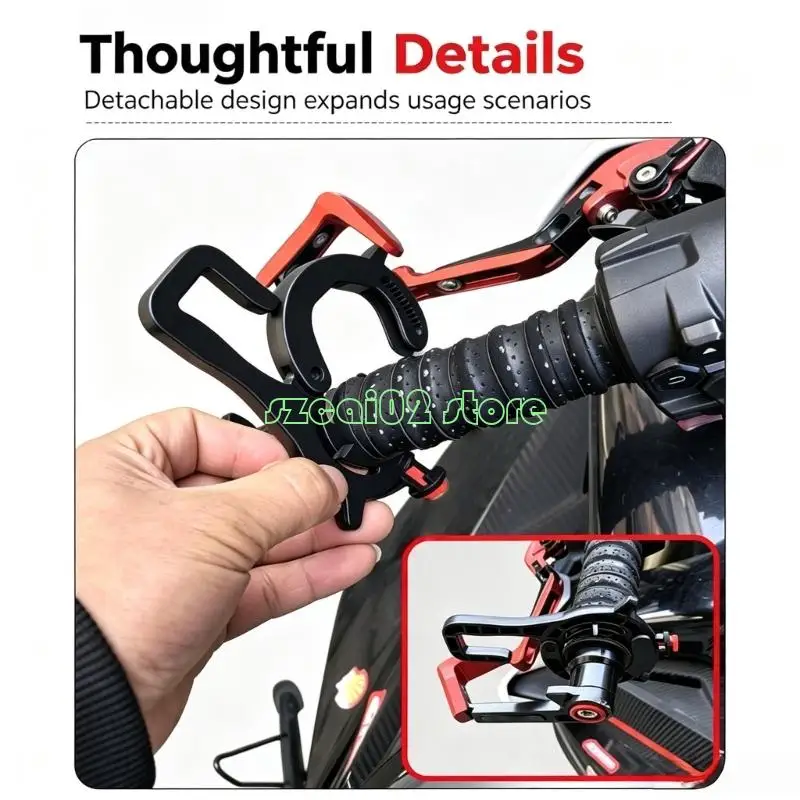 400B Clip On Control Grip Support Clamp for Motorcycle Road Comfort