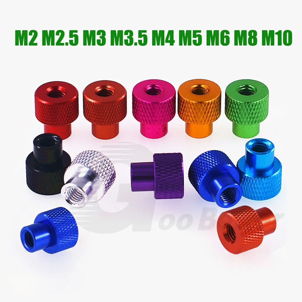 

10/20Pcs M2 M2.5 M3 M3.5 M4 M5 M6 M8 M10 Colourful Aluminium Alloy Hand Tighten Knurled Thumb Nut for FPV RC Car Parts Hardware