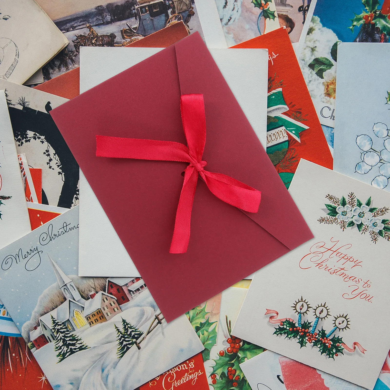 

10Pcs Retro Style Butterfly Bow Postcard Envelopes Thick Paper for Congratulations Thank You Cards Letter Storage Party Supplies