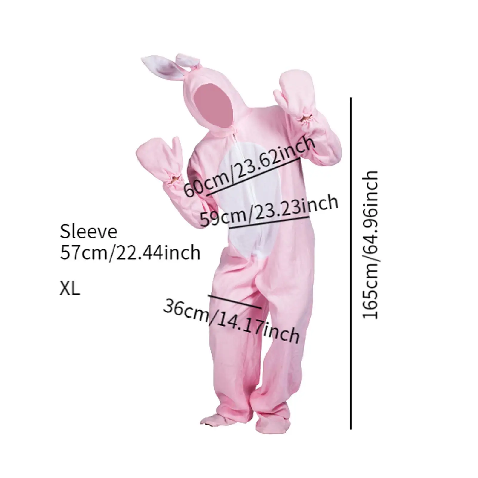 ชุดกระต่าย ชุดแต่งกายผ้าโพลีเอสเตอร์ ชุดคลุมมีฮู้ด เสื้อผ้านุ่ม ชุดคอสเพลย์