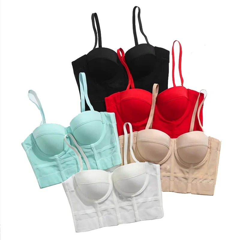 Women's Push Up  Corset Bralet Bra Luxury Women's Sexy Lingerie Bustiers Top White Black Red Corset Vest