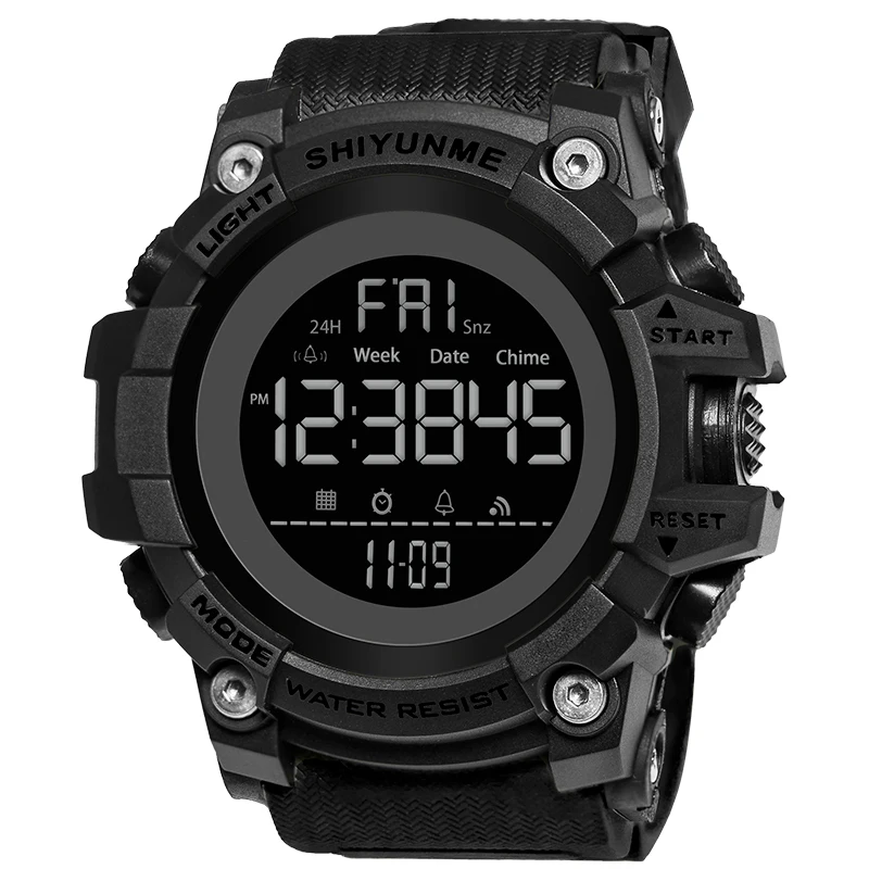 SHIYUNME Top Brand Men Chronograph Sport Watch Fashion Man LED Digital Waterproof Clock Military Electronic Wrist Watches 2006