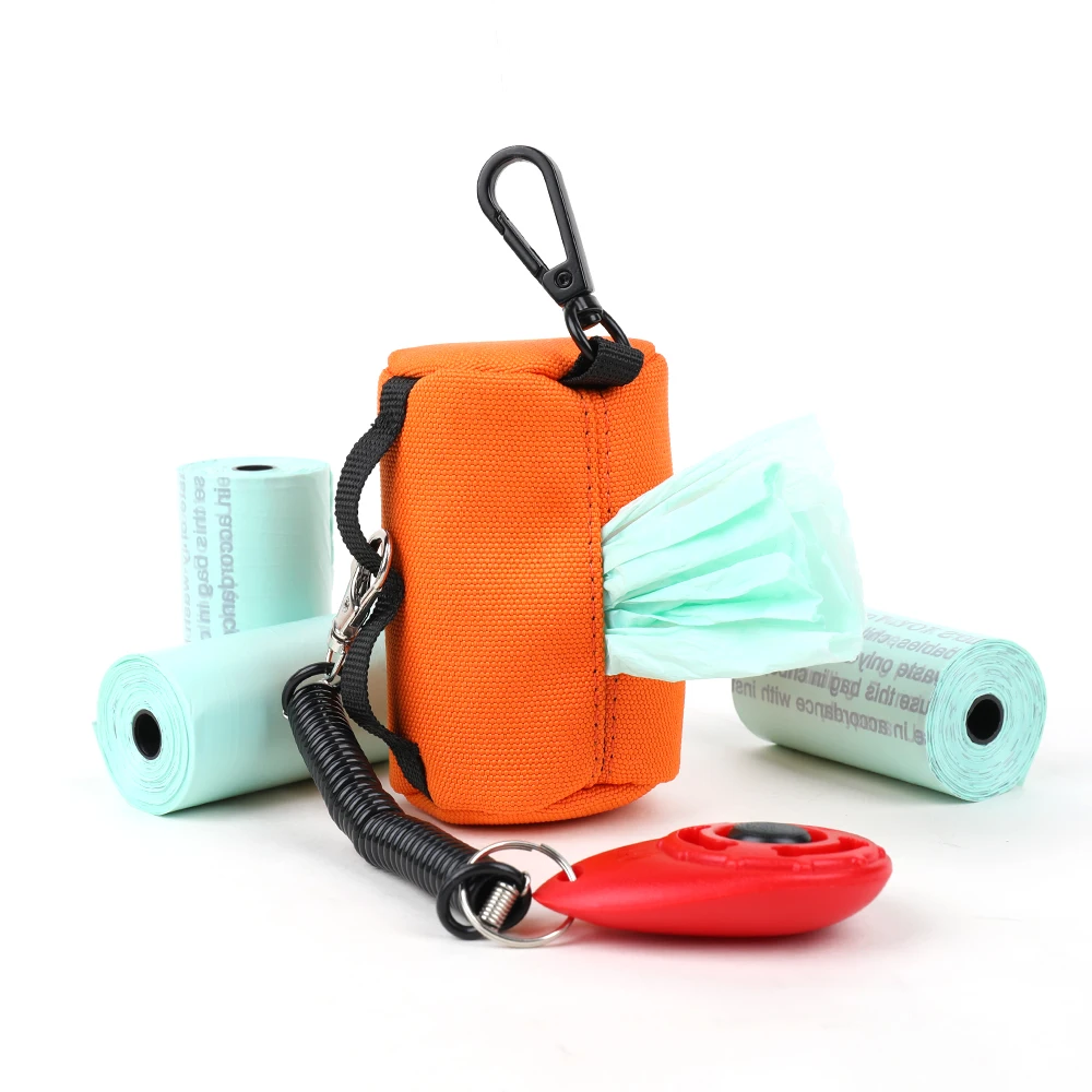 

Custom Dog Walking Poop Bag Dispenser Oxford Dog Poop Bag Holder Pouch Daily Use Travel Training Pet Waste Carrier