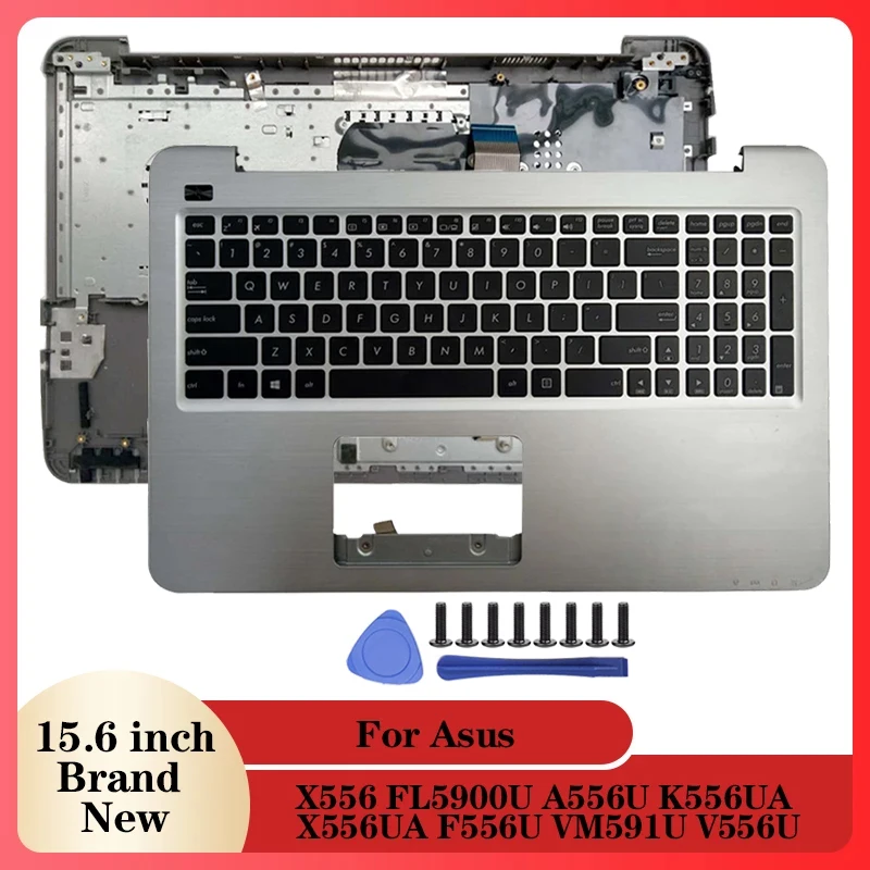 

Новый Ноутбук Упор для рук верхний чехол Клавиатура для ноутбука Asus X556 FL5900U A556U K556UA X556UA F556U VM591U V556U серебро