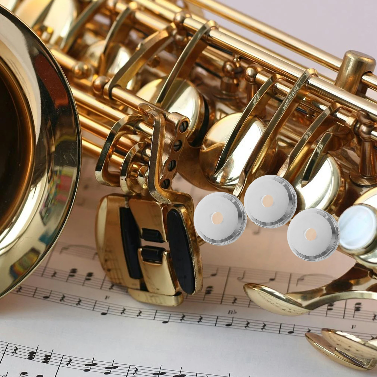 

6 Pcs Small Nut Bonnet Cornet Valve Pistons Instrument Button Screws Metal Caps Parts Musical Trumpet Bottom