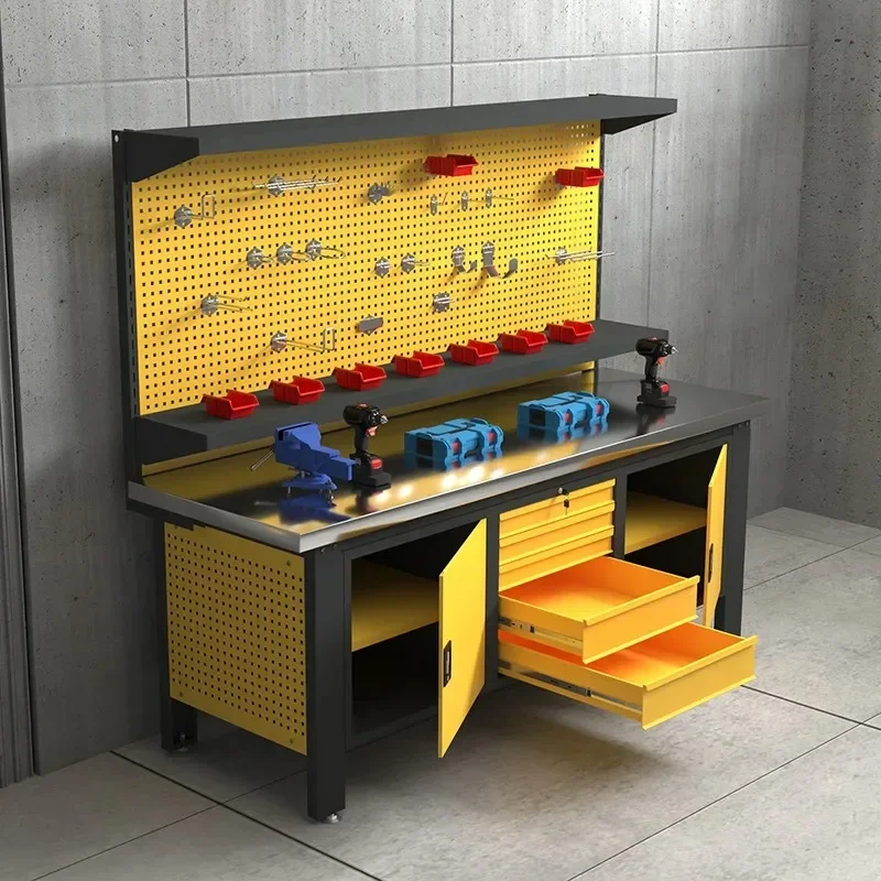 Heavy duty combination workbench Heavy duty auto repair workshop  Multifunctional fitter tool cart  combination tool cabinet