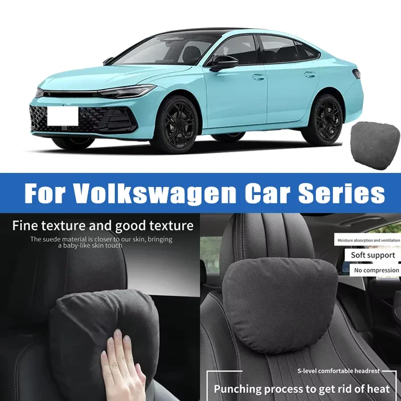 

Top Quality Car Headrest Neck Support Seat Soft Neck Pillow Breathable For Volkswagen Golf Polo Passat Tiguan Touareg Jetta