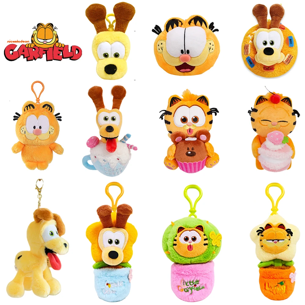 

GARFIELD Cat Original Plush Toy Cute Pendant Garfield Odie Dog Stuffed Doll Cartoon Plushie Keychain Accessory Birthday Gifts