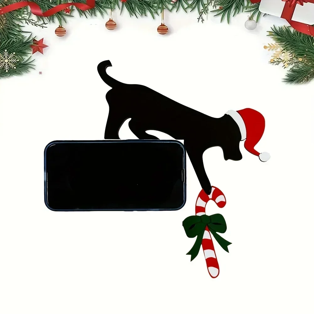 

Mesmerizing Dog Shaped Christmas Door Corner Decoration – Rustic Faux, Hypnotic for Holiday Ambience and Party Adornment