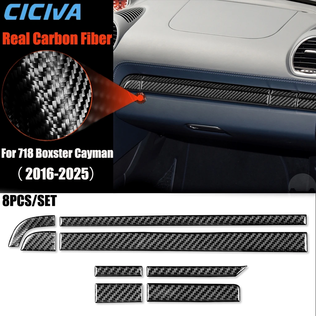 

Автомобильные аксессуары из углеродного волокна, полоса приборной панели, модифицированная внутренняя накладка, наклейка для Porsche 718 982 Boxster Cayman 2016-2025
