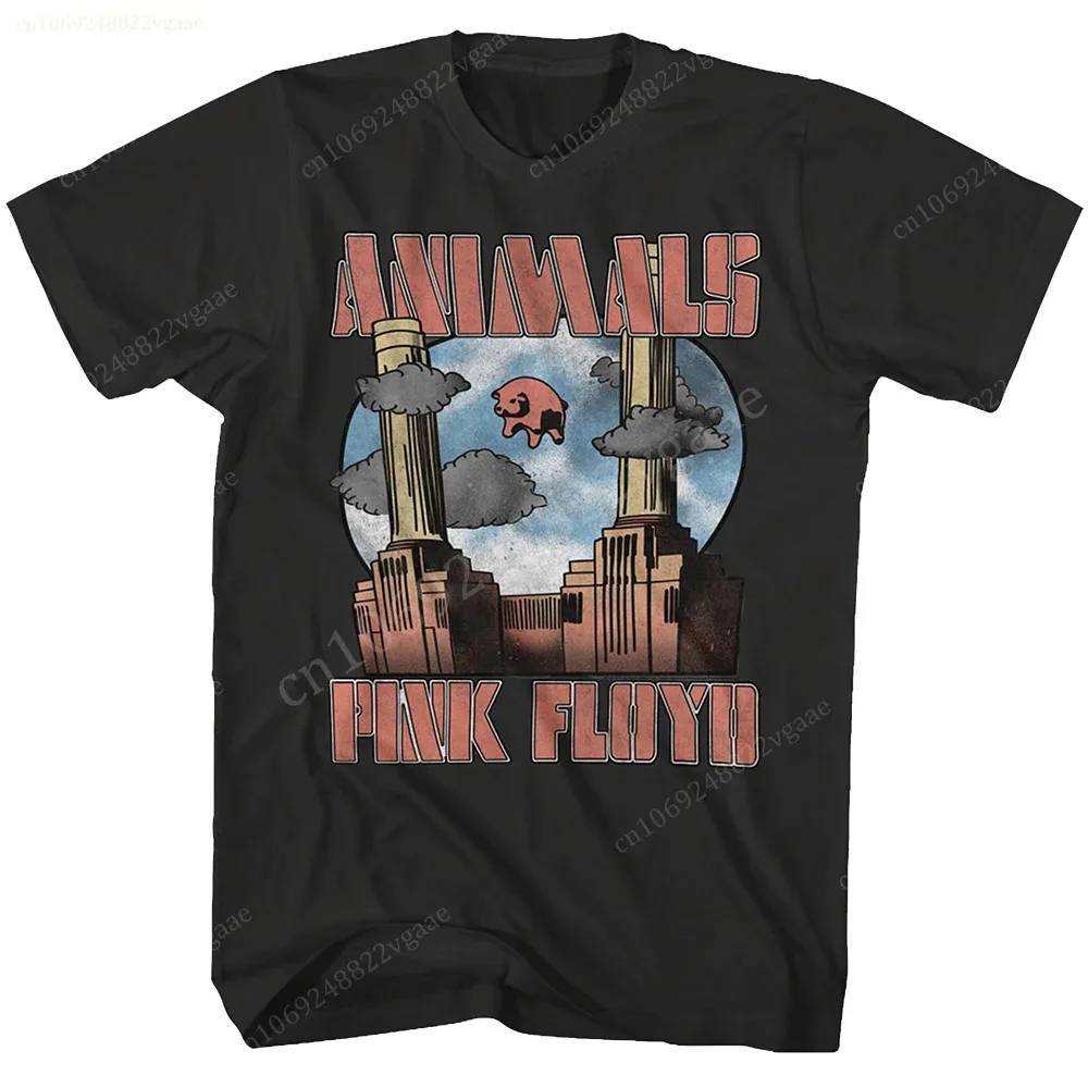 Pink FloydS Animals T-Shirt Men\'s Women\'s Hard Rock Band Pig Cotton Short Sleeve T-Shirt Hip Hop Clothing Vintage Boy Girl Top