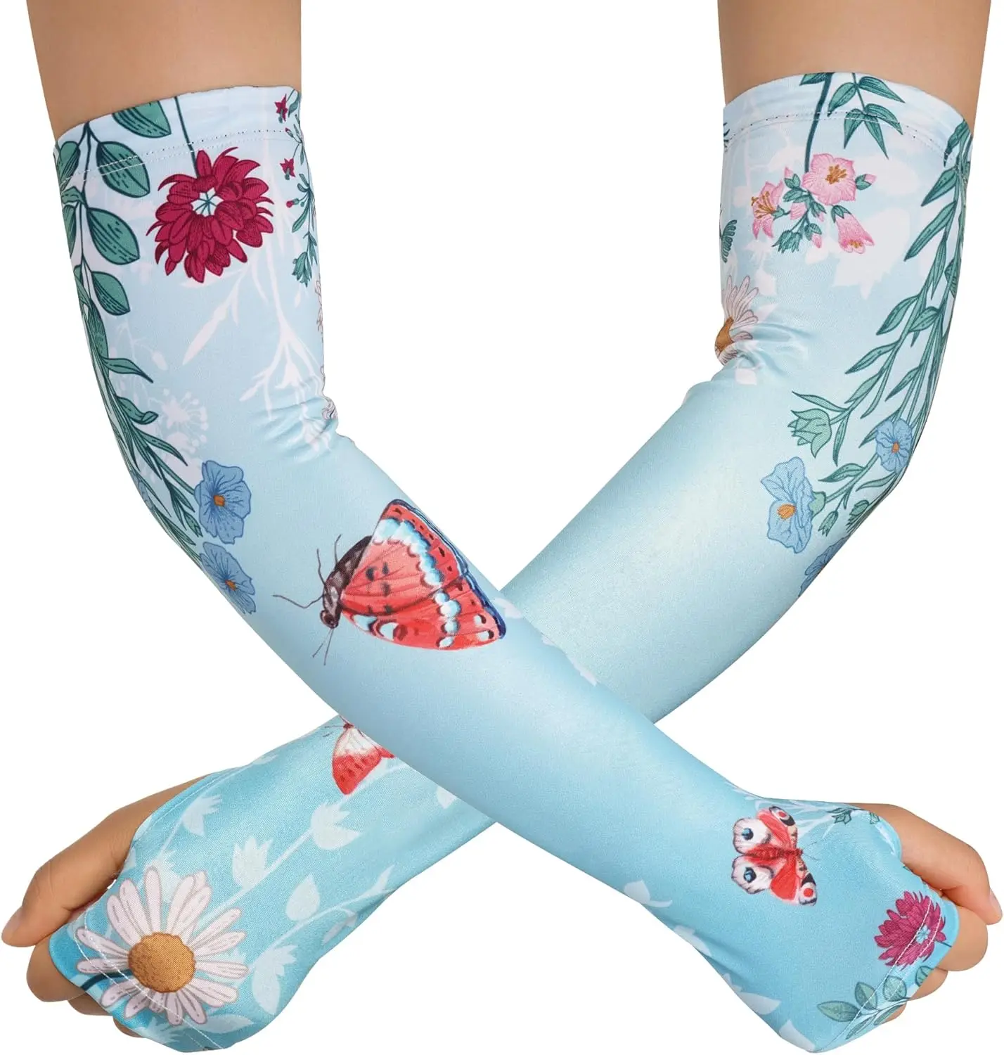 

Thorn Proof Gardening Sleeves, Sun Protection Arm Cooling with Thumb Hole