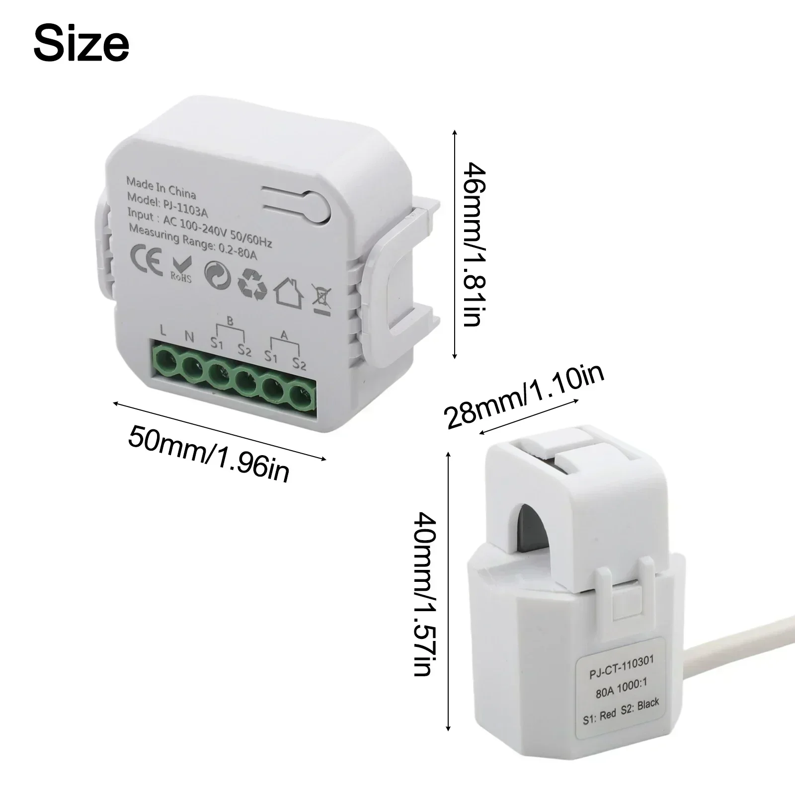 1PC WiFi Intelligent Two-Way Power Monitor Comprehensive-Energy Monitoring For Tuya Intelligent Bidirectional Channel Meter