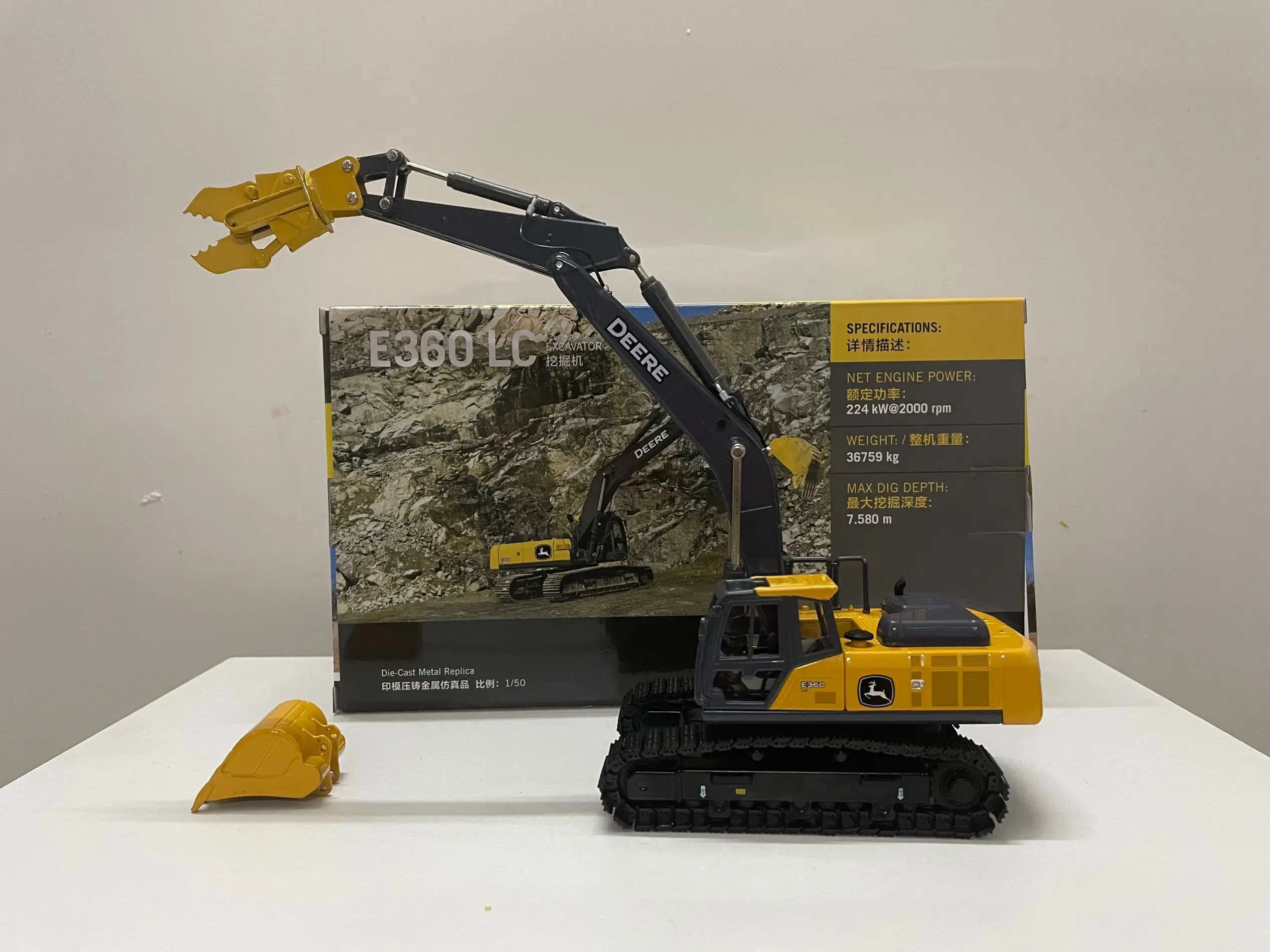 E360 LC Excavator/Demolition Machine 1/50 Scale Die-Cast Metal Model