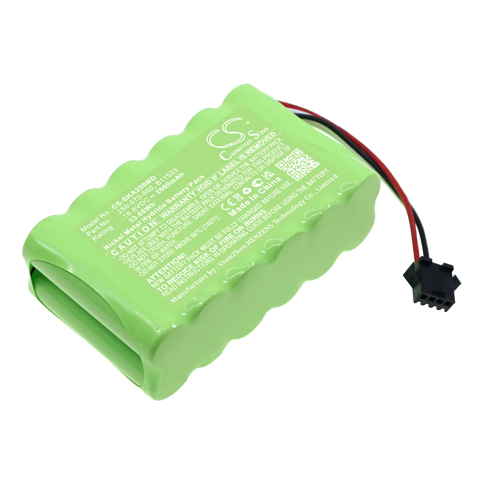 

CS Medical Battery for Zede Single Micro Injection Pump ZD-50C6 Fits AA14.1 2000mAh/28.80Wh Ni-MH 14.40V