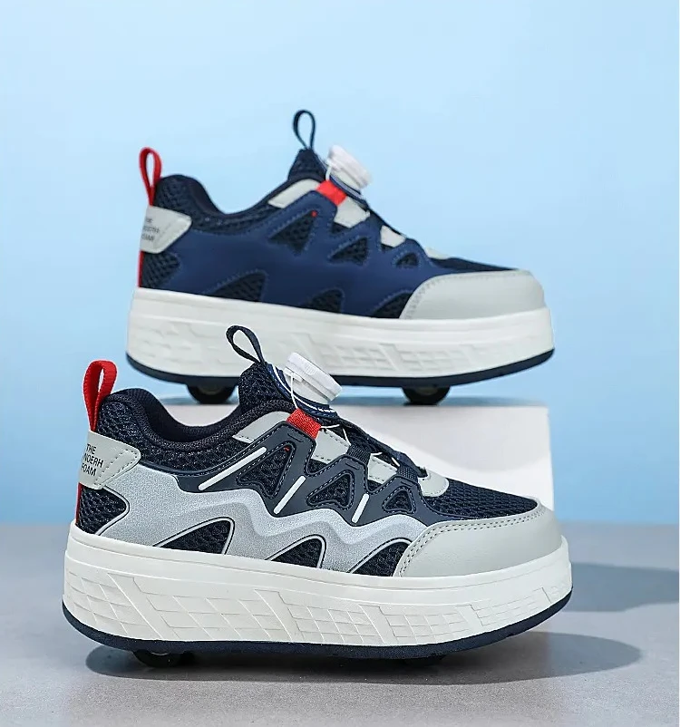 

Children Sneakers 4 Wheels Luminous Shoes with Wheels Lights Rechargeable Girls Boys Women Kids Roller Skates Shoes