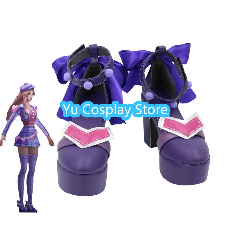 Caitlyn Cosplay Shoes LOL Valentine's Day Heartache & Heartthrob Cosplay Props Halloween Carnival Boots Anime Shoes Custom Made