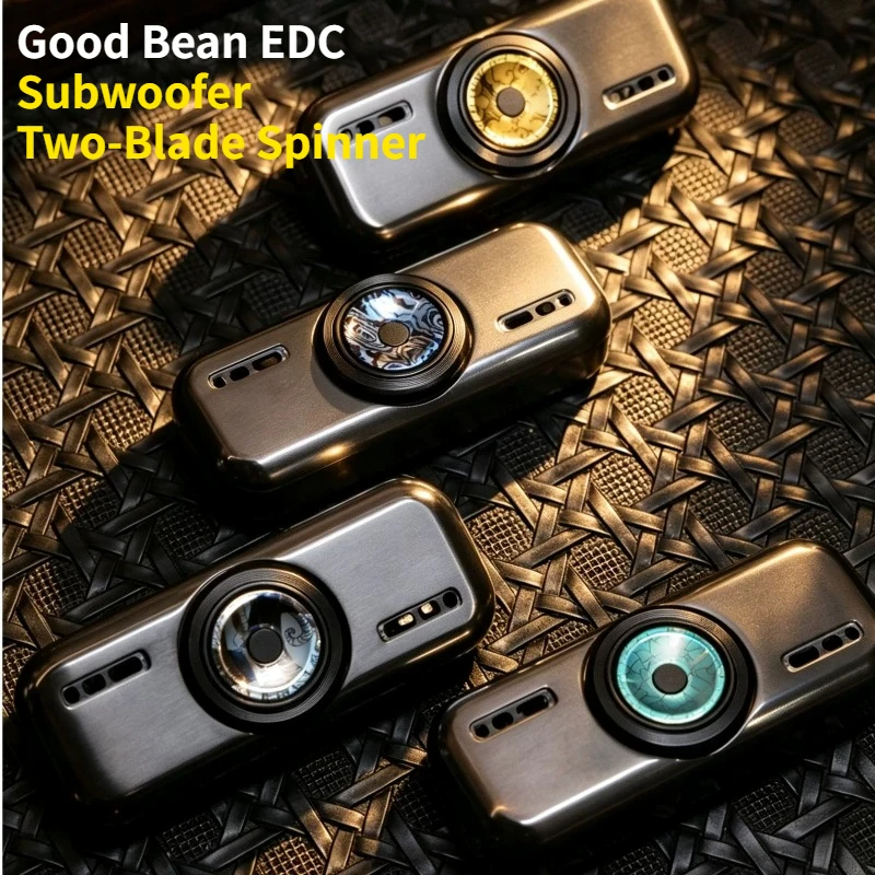 Good Bean EDC Subwoofer Two-Leaf Spinner Rotor Buckyball Multi-Play Composite Fidget Spinner Stress Relief Toy