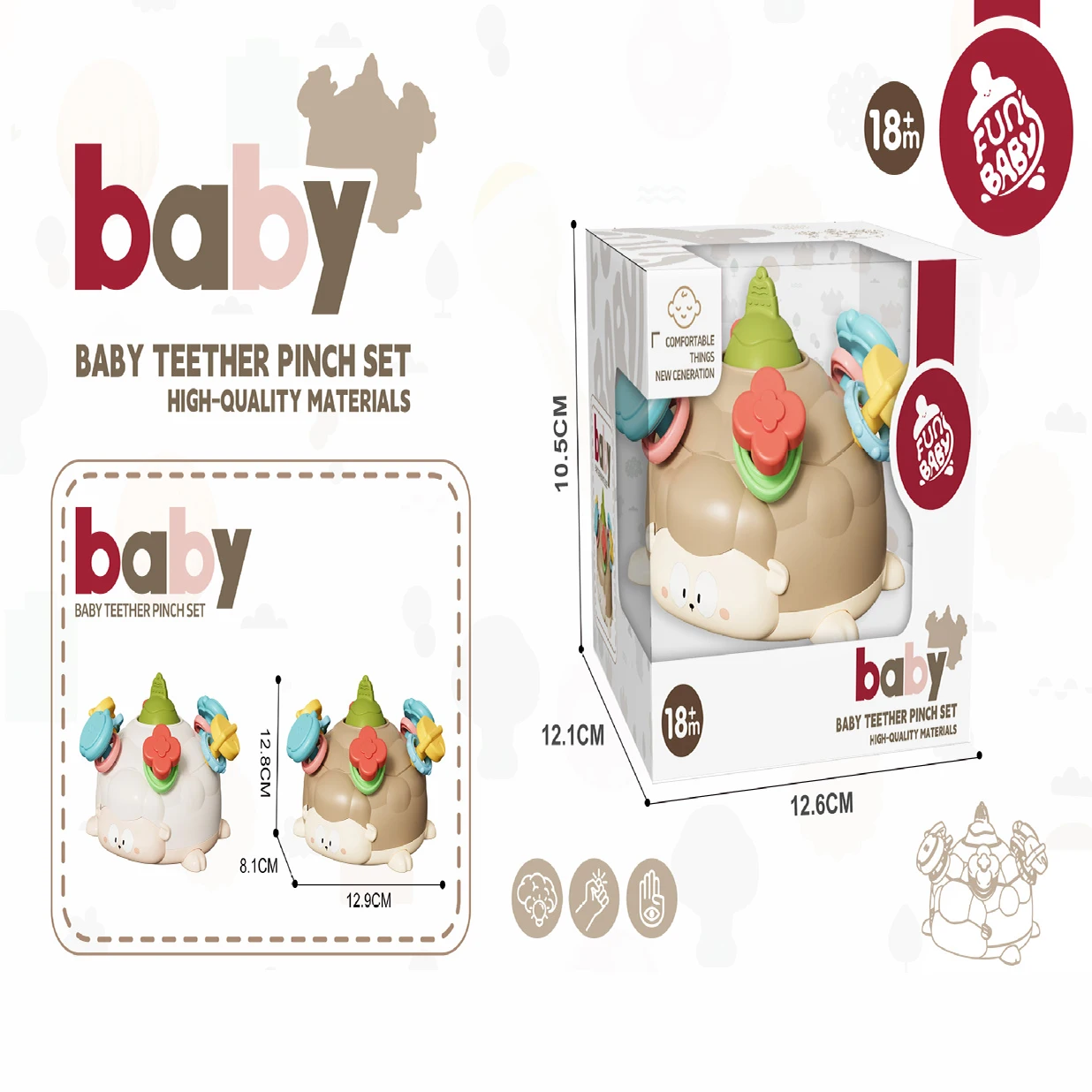 عضاضة الأغنام المصنوعة من السيليكون الملون - لعبة مضغ بدرجة الطعام مع خشخيشة وتدريبات حسية وتخفيف اللثة المهدئة للأطفال