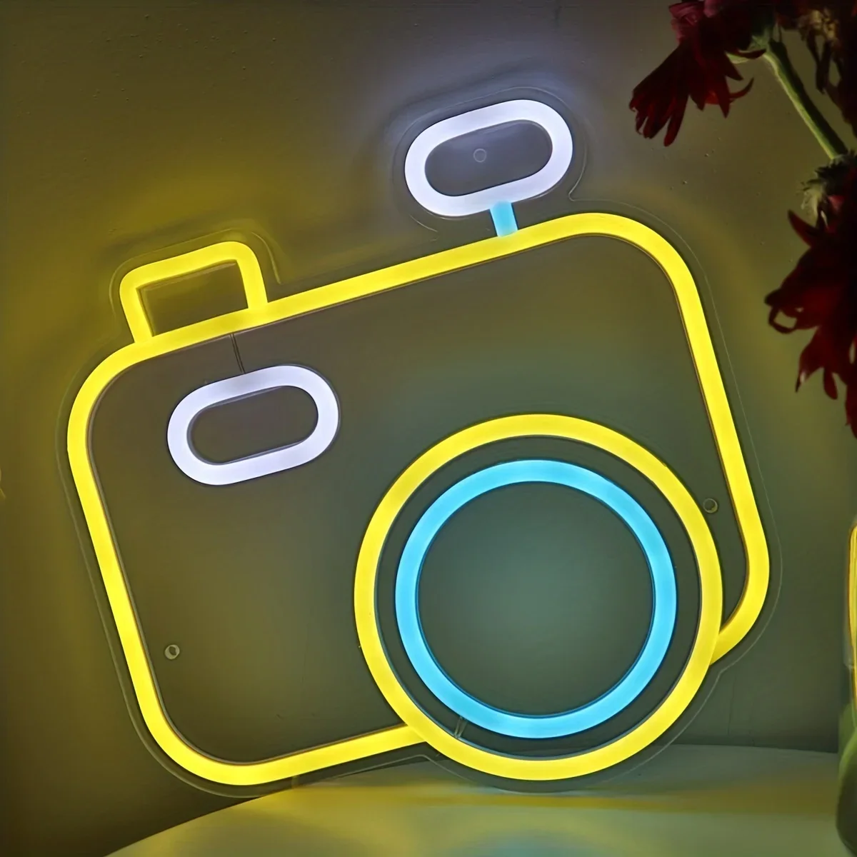 Custom Decoration Neon Lamps Art Wall Hanging Decor Camera life Led Neon Lights Sign for Wall Room Store birthday Gift Neon Sign