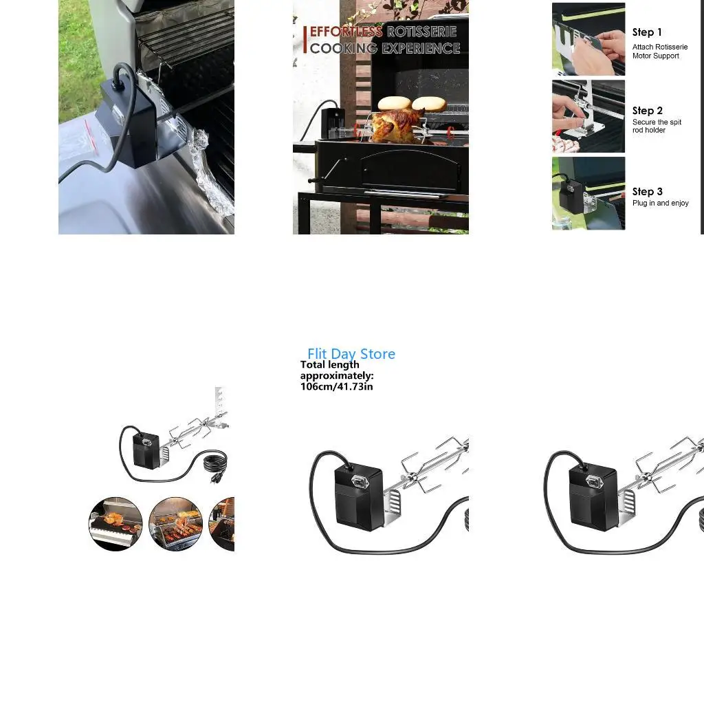 F92C Electric Grills Rotisserie System for Even Roasting Meats Every Time Home