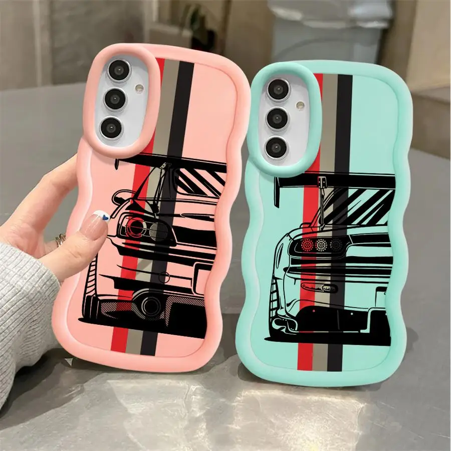 Japanse Drift Auto Case voor Samsung Galaxy A11 A36 A14 A21s A33 A35 A26 A34 A15 A13 A16 A12 Zachte Telefoon Cover