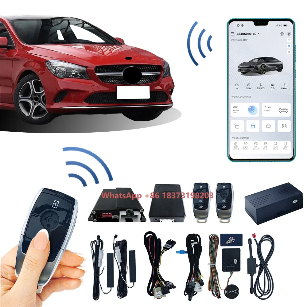 OVI 8900 App Control Remote Engine Start PKE Keyless Start System for W212 Keyless Go GPS Tracker