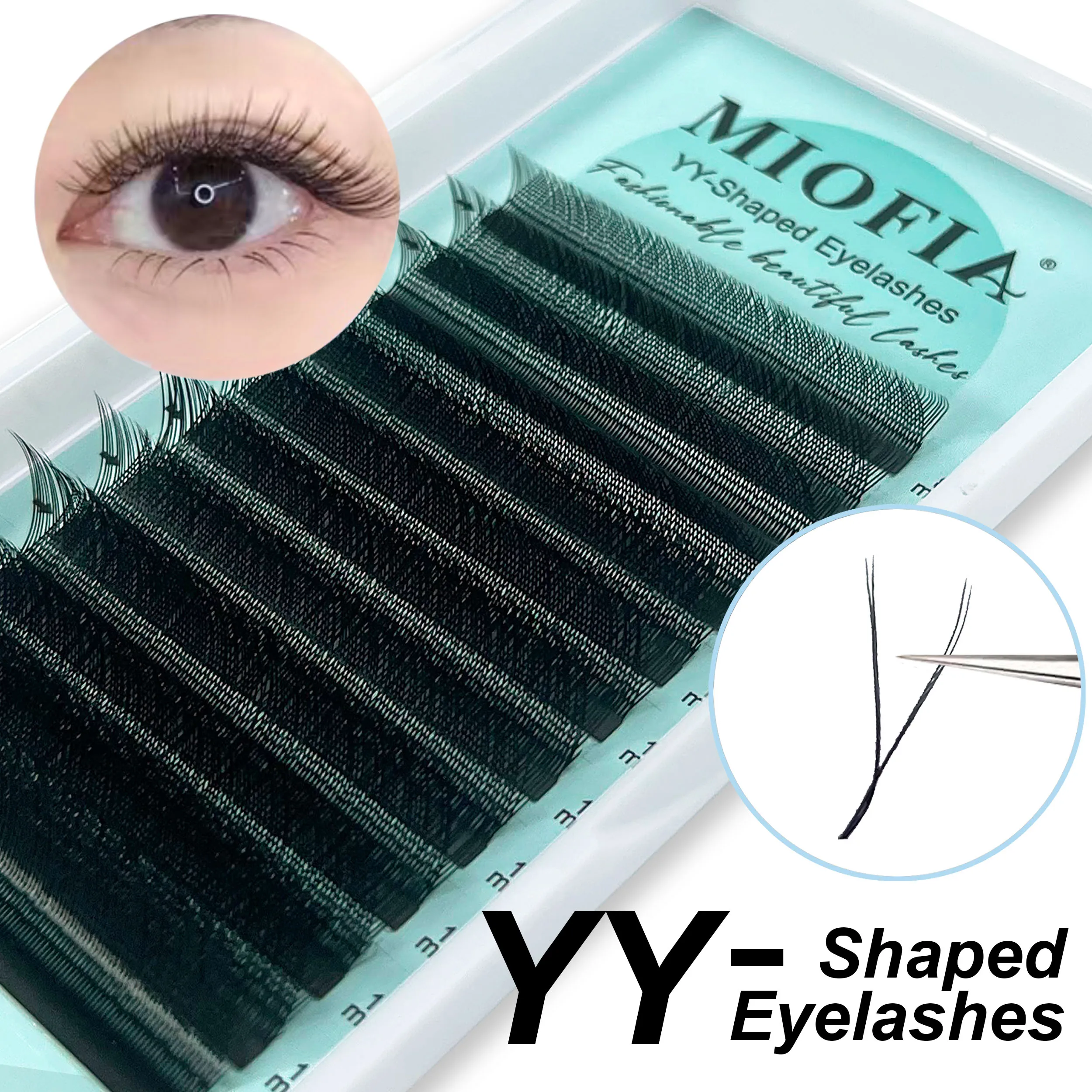 

YY Shape Eyelashes Extension Natural Soft Individual Eyelash Extension C/D Curl lightweight Premade Fans Faux Mink Lashes Makeup