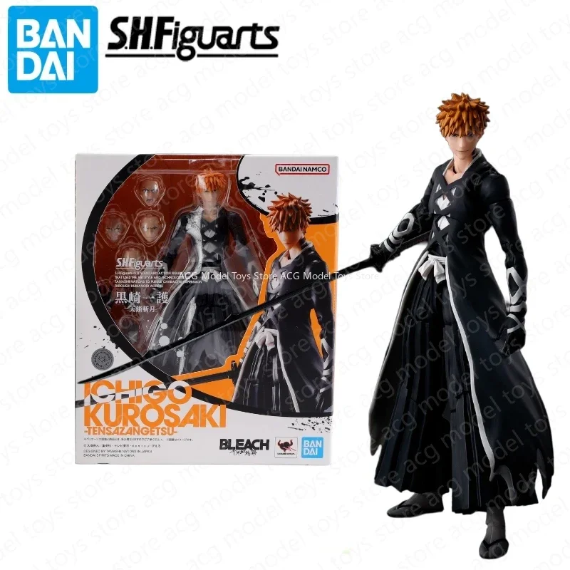 Original Bandai SHF BLEACH Thousand-Year Blood War Kurosaki Ichigo  Anime Action Figure Toys Collection Model Gifts