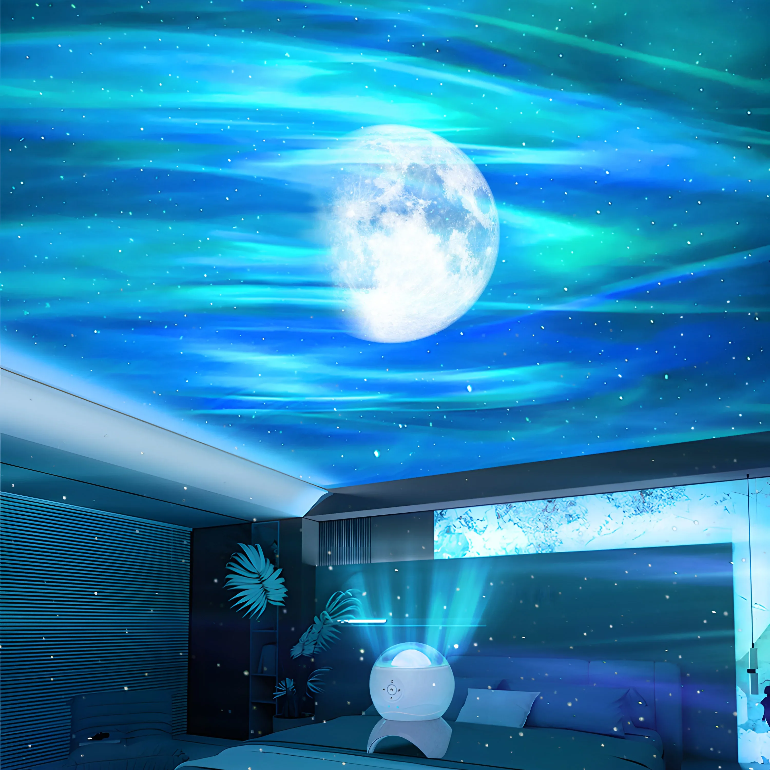 Starry light projection starry bedroom dream dynamic aurora ripple atmosphere nightlight