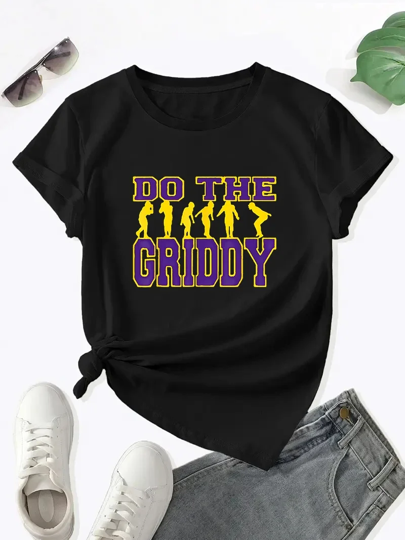 

Do the GRIDDY Original Fun Design Women's T-shirt Summer Short sleeved Black Top