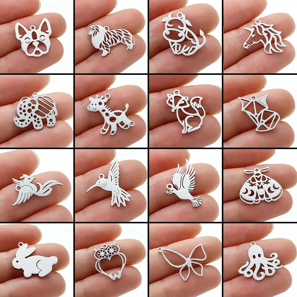 5Pcs/Lot Stainless Steel Cute Hummingbird Earrings For Women Small Birds Jewelry Animal Charm Ear Piercing Jewelry Girls