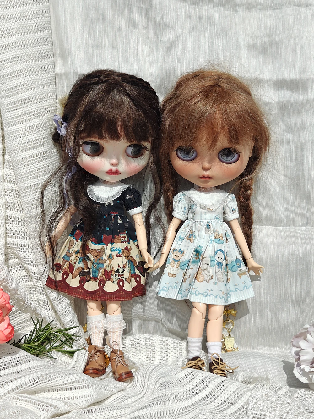 

Одежда для кукол Blythe: милый костюм с медвежонком, простой комплект для Ymy, Licca, Azones, Ob22, 24, 27, аксессуары для кукол YMY.
