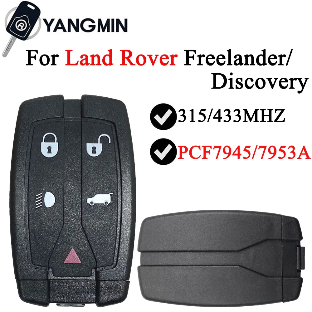 

YANGMIN Smart Remote Car Key Fob For Land Rover Freelander 2 LR2 Sport Discovery Battery Charging 433/315 MHz ID46 PCF7945Chip