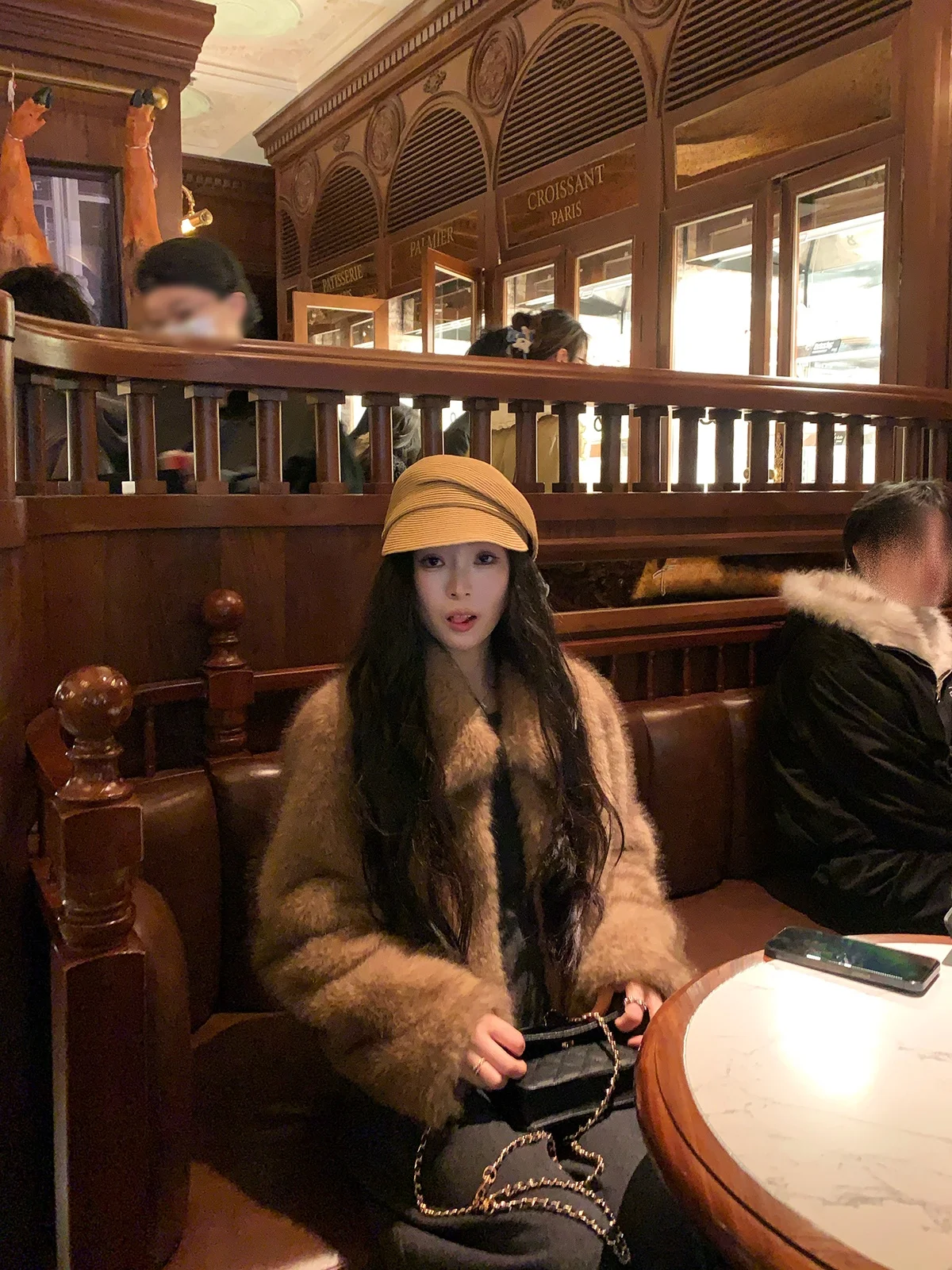 

Elovey DING Level Faionable ort Collar Fur Jaet Women's Winter Top Eco-friendly Youth Casual Sle Long Sve Coat