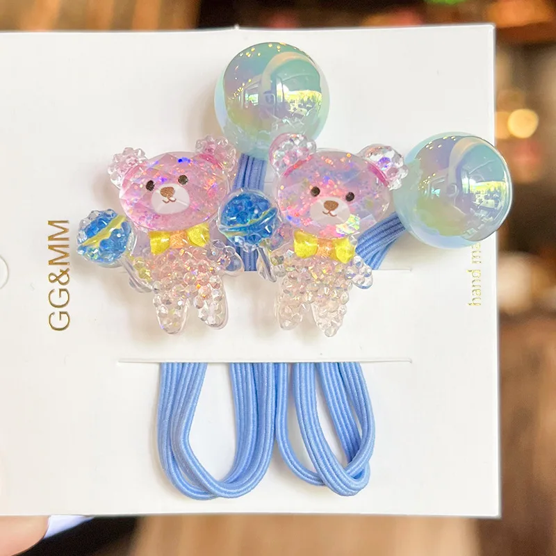 Korea Cute Swan Hair Rubber Bands For Kids Elastic Flower Hair Tie Baby small Bow Hair Rope Girl Hairties Toddler Accessories