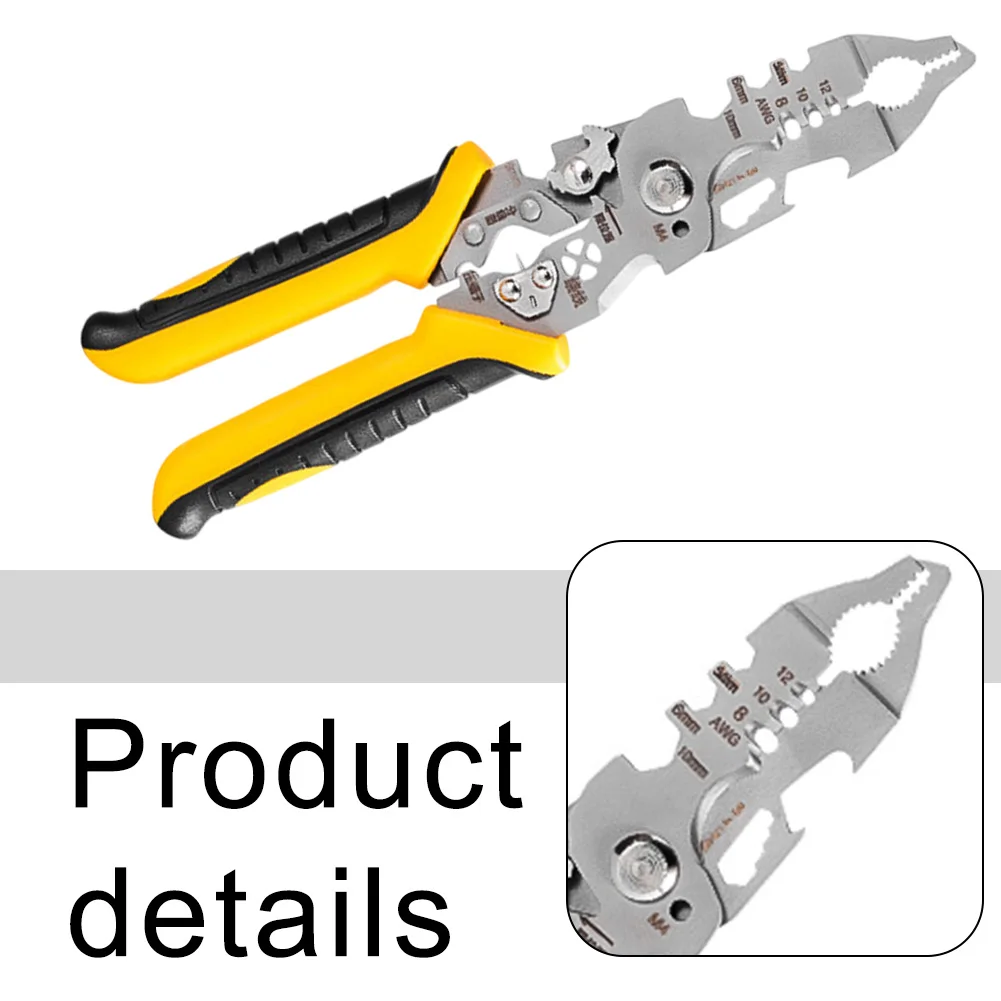 22in1 Electrician Wire Stripper Pliers Heat Shrink Tube Electricians Maintenance Stripper Cable Crimper Pliers ﻿tools